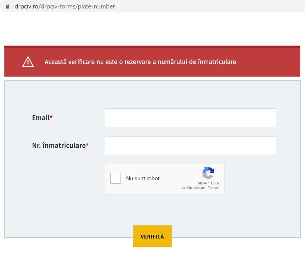 Verificare disponibilitate număr